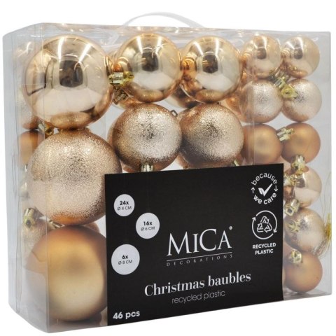 BOMBKA DEKORACYJNA PLASTIKOWA BEZPIECZNA 46SZT MICA COPPER MICA