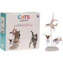 ZABAWKA DLA KOTA PIÓRKA NA SPRĘŻYNACH NA PODSTAWIE DRAPAK 14X33CM CATS COLLECTION