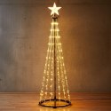 CHOINKA DEKORACYJNA 550LED CIEPŁY BIAŁY 300CM BLACK Koopman