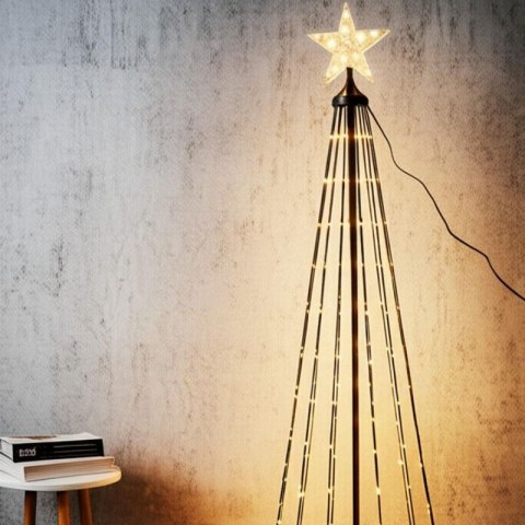 CHOINKA DEKORACYJNA 550LED CIEPŁY BIAŁY 300CM BLACK Koopman