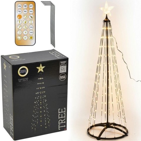 CHOINKA DEKORACYJNA 550LED CIEPŁY BIAŁY 300CM BLACK Koopman