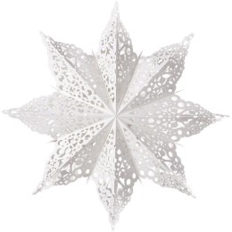 DEKORACJA PAPIEROWA PŁATEK ŚNIEGU ŚR. 64 CM BIAŁY DELUXE Deluxe