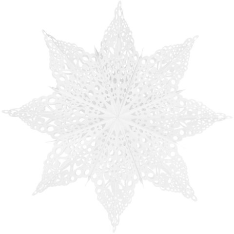 DEKORACJA PAPIEROWA PŁATEK ŚNIEGU ŚR. 64 CM BIAŁY DELUXE Deluxe
