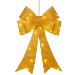 KOKARDA DEKORACYJNA 60CM ZŁOTA 25 LED Koopman