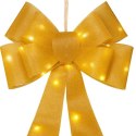 KOKARDA DEKORACYJNA 60CM ZŁOTA 25 LED Koopman