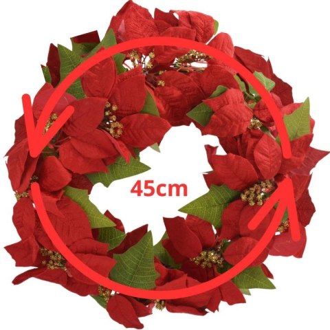 WIANEK DEKORACYJNY 45 CM GWIAZDA BETLEJEMSKA POINSECJA Koopman