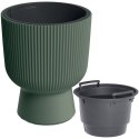 DONICZKA DO KWIATÓW MILLY NA NODZE ŚR 24CM ZIELONA PINA Prosperplast