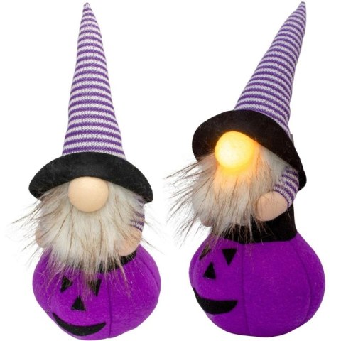 FIGURKA DEKORACYJNA NA DYNI 35CM LED HALLOWEEN FIOLET