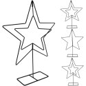 GWIAZDA DEKORACYJNA STOJAK METALOWA 50CM CZARNA MICA MICA