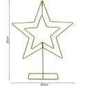 GWIAZDA DEKORACYJNA STOJAK METALOWA 50CM ZŁOTA MICA MICA