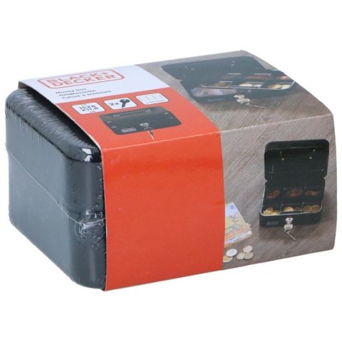 KASETKA METALOWA NA PIENIĄDZE DOKUMENTY 15x8x11,8 CM BLACK + DECKER BLACK + DECKER