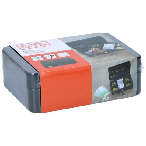 KASETKA METALOWA NA PIENIĄDZE DOKUMENTY 25x8,5x18CM BLACK + DECKER BLACK + DECKER