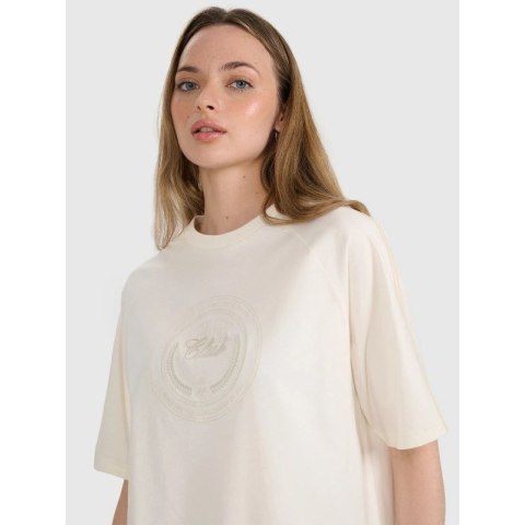 T-shirt oversize z nadrukiem damski 4F 4FRSS25TTSHF2791-11S 4f