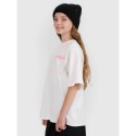 T-shirt oversize z nadrukiem dziewczęcy 4F 4FJRAW25TTSHF2935-11S 4f