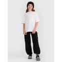 T-shirt oversize z nadrukiem dziewczęcy 4F 4FJRAW25TTSHF2935-11S 4f