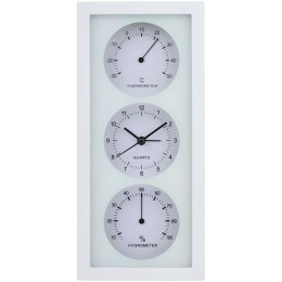 ZEGAR BUDZIK TERMOMETR HIGROMETR 26X5x12CM ARTICASA BIAŁY ArtiCasa