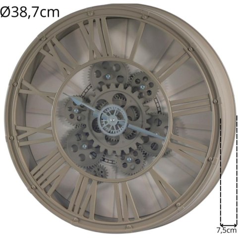 ZEGAR ŚCIENNY OBROTOWY MECHANIZM 38CM CAPPUCCINO Excellent houseware
