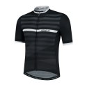 Rogelli koszulka STRIPE 2XL czarno biała Rogelli