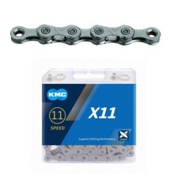KMC Łańcuch X11' 118 ogniw szary BOX KMC
