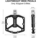 Rockbros pedały rowerowe platformowe czarne Rockbros