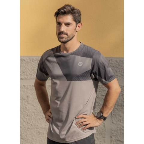 Rogelli koszulka do biegania RUSH beżowa 2XL Rogelli