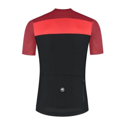 Rogelli koszulka CORE BLOCK czarno-czerwona 5XL Rogelli