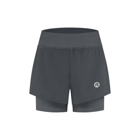 Rogelli spodenki damskie 2w1 ESSENTIAL szare 2XL Rogelli