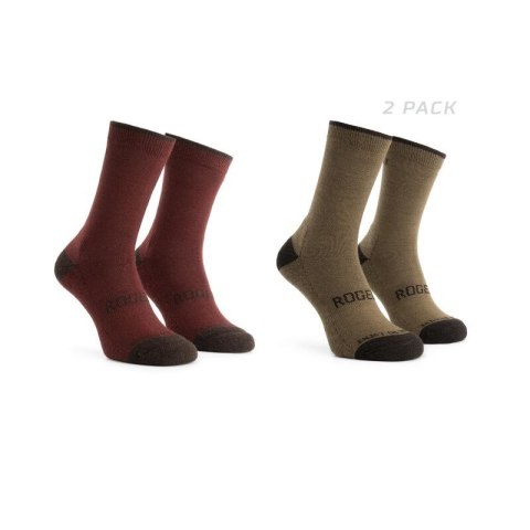 Rogelli skarpetki WOOL 2-pack bordo/brąz 44-47 Rogelli