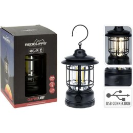 LATARKA LAMPA CAMPING CZARNA 18CM ŁADOWANIE USB REDCLIFFS Redcliffs