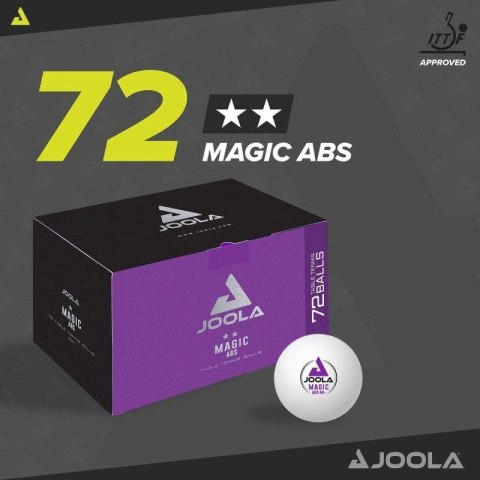 PIŁECZKI DO TENISA STOŁOWEGO JOOLA MAGIC ABS 72SZT BIAŁE Joola