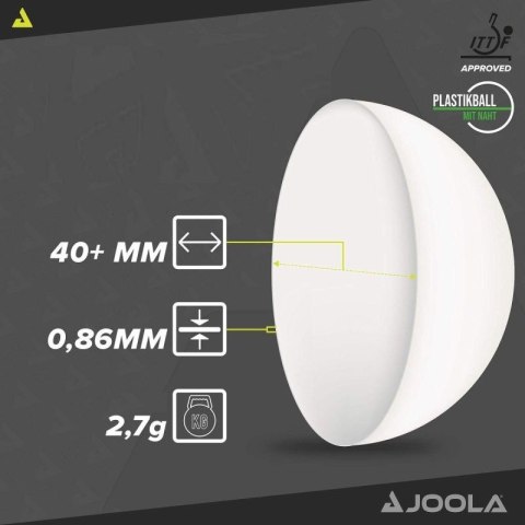 PIŁECZKI DO TENISA STOŁOWEGO JOOLA MAGIC ABS 72SZT BIAŁE Joola