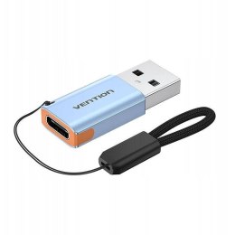 Adapter USB 3.1 Vention USB-A do USB-C ze smyczą stop aluminium Vention