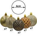 BOMBKA DEKORACYJNA PLASTIKOWA 6CM SET 35 SZT AMBER