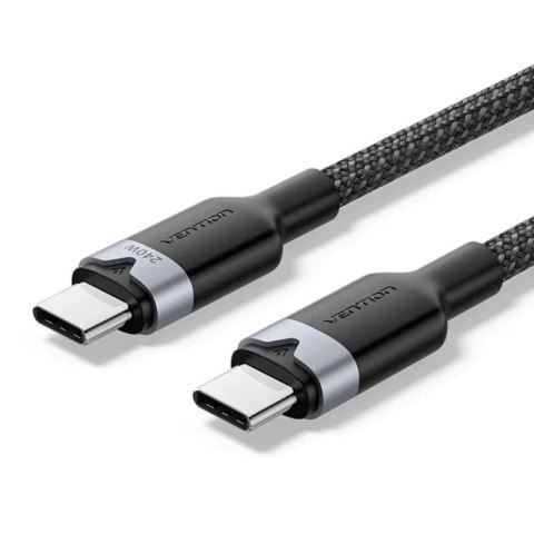 Kabel USB-C do USB-C 2.0 PD 3.1 Vention 5A 240W 2m czarny Vention
