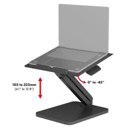 MACLEAN PODSTAWKA BIURKOWA NA MONITOR LUB LAPTOP, SPRĘŻYNA GAZOWA, DO PRACY STOJĄCO SIEDZĄCEJ, CZARNA MC-493 Maclean