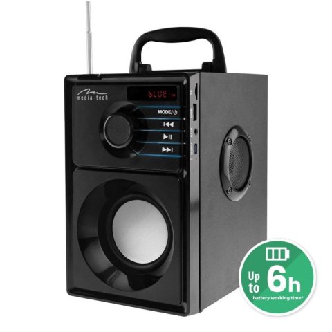 MEDIA-TECH GŁOŚNIK BEZPRZEWODOWY BOOMBOX SILVER 15W MRS MT3179 Media-Tech