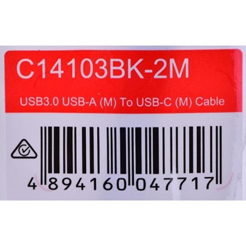 UNITEK KABEL USB 3.1 TYP-A - TYP-C M/M 2M Unitek