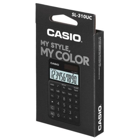 CASIO KALKULATOR KIESZONKOWY SL-310UC-BK CZARNY, 10 CYFROWY WYŚWIETLACZ CASIO