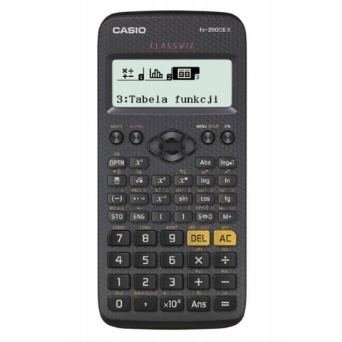 CASIO KALKULATOR NAUKOWY FX-350CEX, 379 FUNKCJI, 77X166MM, CZARNY CASIO