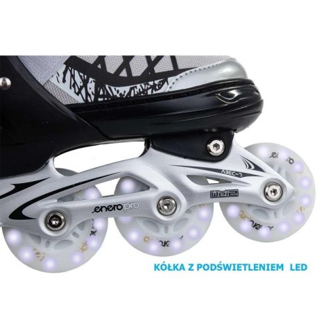 ŁYŻWOROLKI-WROTKI-ŁYŻWY 4W1 ENERO PRO LED 38-41 SZARE Enero Pro