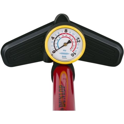 POMPKA WARSZTATOWO ROWEROWA DUNLOP 230 PSI (16Bar) Z MANOMETREM CZERWONY Dunlop
