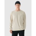 Longsleeve oversize z nadrukiem męski 4F 4FRAW24TLONM502-12S 4f