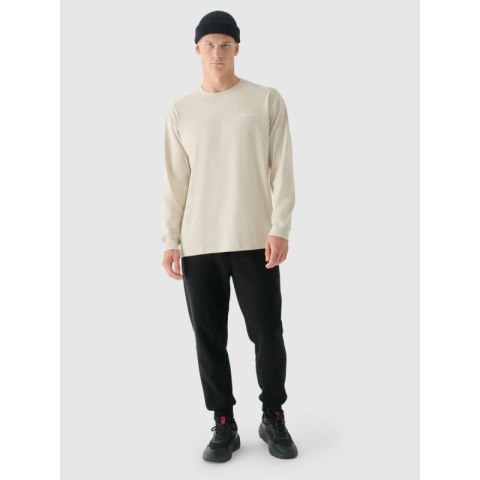 Longsleeve oversize z nadrukiem męski 4F 4FRAW24TLONM502-12S 4f