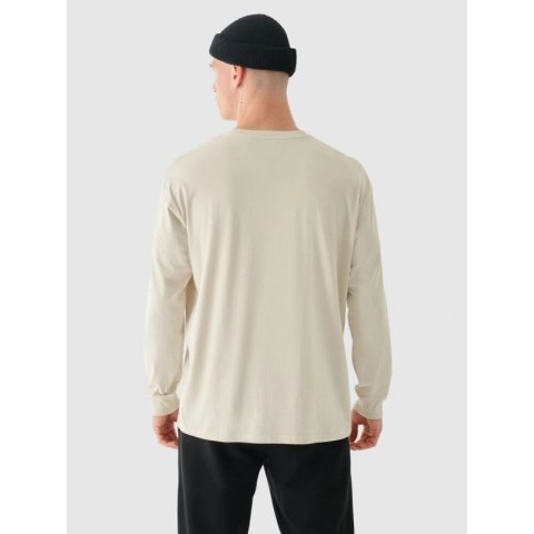 Longsleeve oversize z nadrukiem męski 4F 4FRAW24TLONM502-12S 4f