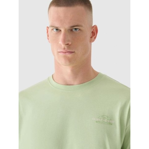 Longsleeve oversize z nadrukiem męski 4F 4FRAW24TLONM502-44S 4f