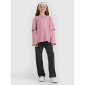 Longsleeve oversize z nadrukiem dziewczęcy 4F 4FJRAW25TLONF543-54S 4f