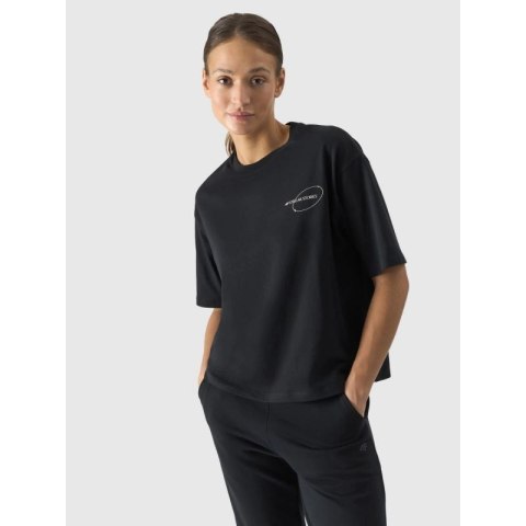 T-shirt oversize z nadrukiem damski 4F 4FRSS24TTSHF2089-20S 4f