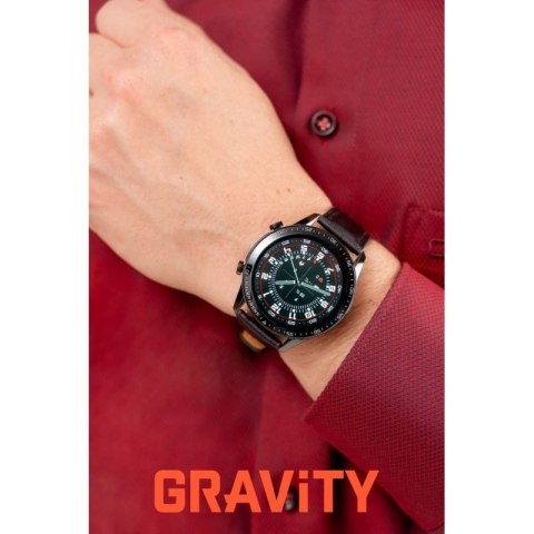 Smartwatch Gravity Czarny 2 Paski GT10-2 Gravity