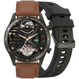 Smartwatch Gravity Czarny 2 Paski GT10-4 Gravity