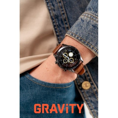 Smartwatch Gravity Czarny 2 Paski GT10-4 Gravity